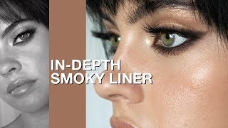 INDEPTH SMOKY EYELINER TUTORIAL 🖤 Julia Adams [upl. by Afrikah]