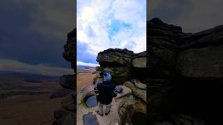 Robin Hoods Cave Peak District Insta360  Solo Hiking [upl. by Atterg]