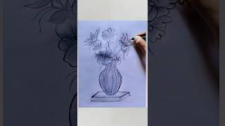 How to draw a flower pot  easy drawing stepbystepdrawingpencilshading drawingartyoutubeshorts [upl. by Eyanaj528]