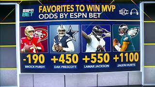 49ers QB Brock Purdy leads the pack in updated NFL MVP odds 🔥 [upl. by Potter]