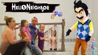 Hello Neighbor in Real Life Fingerling Minis Scavenger Hunt WE RESCUE A KID [upl. by Tengler]