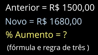 Como Calcular a Porcentagem de Aumento  Rápido e Fácil [upl. by Conny]