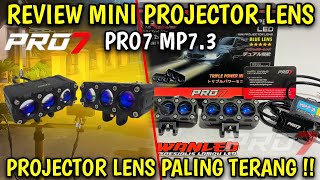 REVIEW MINI PROJECTOR LENS PRO7 MP73 BLUE LENS LASERGUN SQL 3 MATA pro7 autolight [upl. by Delainey]