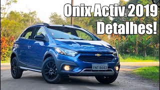 Chevrolet Onix Activ 2019 em detalhes  Falando de Carro [upl. by Dulci]