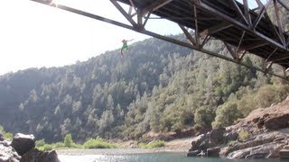 Tragic bridge jump gone wrong Guy jumps off tall bridge does not surface [upl. by Olnek]