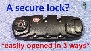 picking 692 TSA 007 suitcase lock defeated in 3 ways  is it any good [upl. by Aisatsana]