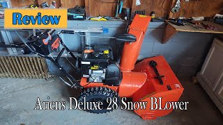 Ariens Deluxe 28 Snow BLower Review  Ariens snowblower has big power with auto turn [upl. by Eadas554]