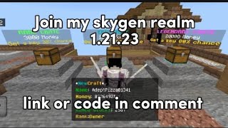 Join my skygen realm for free 12123 Minecraft version bedrock MCPE link or code in comment [upl. by Lisab]