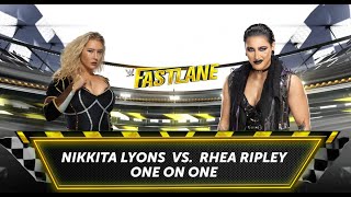 WWE Full Match Nikita Lyons vs Rhea Ripley – Fastlane Showdown [upl. by Steel630]