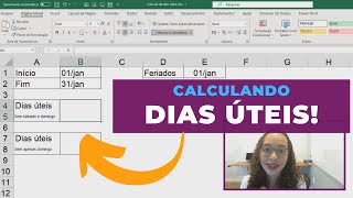 Cálculo de Dias Úteis no Excel [upl. by Grace697]