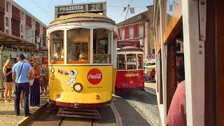 Riding Lisbon’s Tram 28 in Summer  Portugal [upl. by Adnilg]