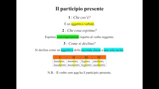 Il participio presente latino  introduzione generale definizione e morfologia  Pillole di Latino [upl. by Leinadnhoj]