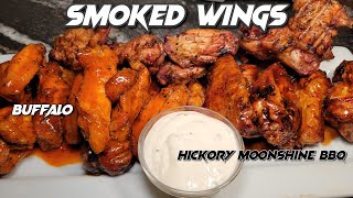 Delicious Smoked and Sauced Chicken Wings  Pit Boss Lexington 540 [upl. by Job]