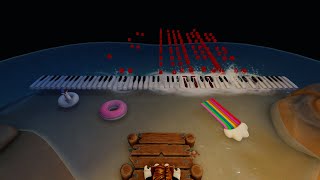 Roblox piano sheet  rush e hard [upl. by Cirdec]