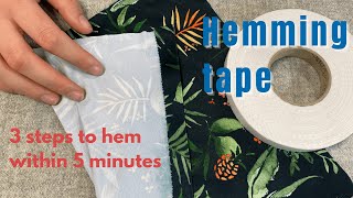 Use Fusible Hem Tape bonding instead of stitching and sewing [upl. by Clari]