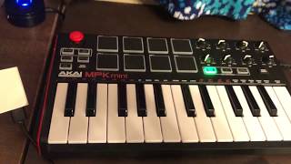 How To Using A MIDI Keyboard in Garage Band Akai MPK Mini [upl. by Emmalyn]