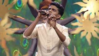 Paadam Namukku Paadam  Aravind sings Unnai Kaanadhu Naan  Mazhavil Manorama [upl. by Arrec]