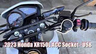 2023 Honda XR150L 12v Accessory Socket  OEM USB [upl. by Arundel]