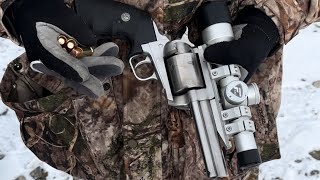 44 Mag Barnes Buster solid bullets vs 4 2x4s BFR with handgun scope Subscribe MagnumResearch [upl. by Suiluj]