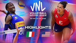 🇮🇹 ITA vs 🇺🇸 USA  Quarter Finals  Highlights  Womens VNL 2024 [upl. by Onifled]