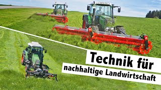 Technik für nachhaltige Landwirtschaft  BB Umwelttechnik Kammschwader und Doppelmessermähwerk [upl. by Sefton128]