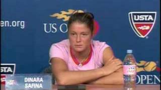 US Open Dinara Safina Press Conference 90508 [upl. by Tnerual590]