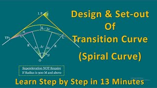 Setout of Transition Curve  Spiral Curve  Roads 13  Curve 6 [upl. by Anees]