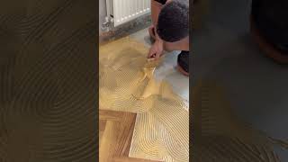 Ashdown Oak Engineered Herringbone Flooring Installation Satisfying Process flooringsurgeons [upl. by Nnahs527]