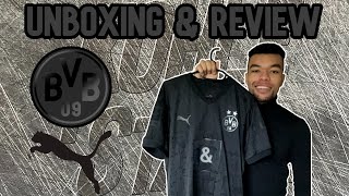 Borussia Dortmund 20222023 SPECIAL EDITION Blackout Shirt Bellingham Unboxing amp Review [upl. by Aglo]