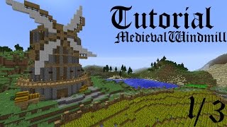 Minecraft Tutorial  Mittelalterliche Windmühle  Medieval Windmill Deutsch Part13 [upl. by Inanaup]