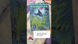 Shiny boiz🩵💚eevee pokemon umbreon espeon pokemon pokemoncards art satisfying timelapse [upl. by Neneek]