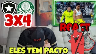 Botafogo 3x4 Palmeiras  VIRADA DE TIME CAMPEÃO [upl. by Halyahs]