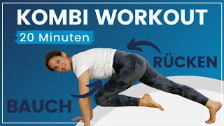 20 Minuten Bauch und Rückentraining ➡️ Dein Kombi Workout [upl. by Abisia]