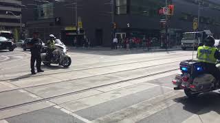 Toronto Police motorcade escorting RCAF members [upl. by Swane]