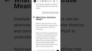 What Does Abstruse Mean [upl. by Massiw861]