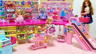 リカちゃん セルフレジでピッ  おおきなショッピングモール  Liccachan Doll Shopping Mall Playset [upl. by Elke]