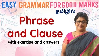 PHRASE amp CLAUSE  English Grammar in TAMIL  தமிழ் வழியில் ஆங்கிலம்  EGGM [upl. by Alanna]