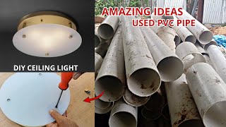 Amazing Idea DIY PVC Ceiling Light [upl. by Ambrosine534]