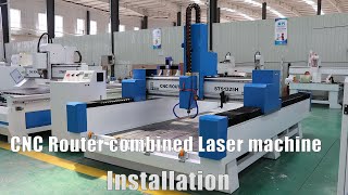 Training Video CNC Stone Carving Router With Laser Engraver [upl. by Landon589]