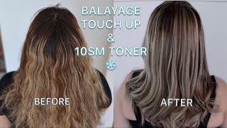 BALAYAGE ROOT TOUCH UP Using Guy Tang 10SM Toner [upl. by Sonia]