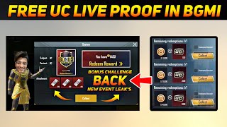 😍FREE 1000 UC LIVE PROOF INDIA BONUS CHALLENGE IS BACK IN BGMI HOW TO ACTIVATE INDIA BONUS CHALLENGE [upl. by Rodnas]