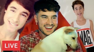 Kian Lawley REACTS to OLD PHOTOS embarrassing FULL STREAM [upl. by Rehpinej474]