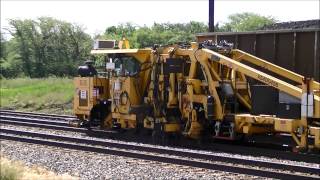 BNSF ballast tamper at work [upl. by Dardani]