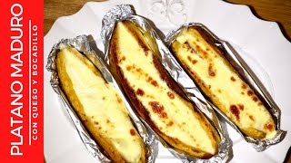 PLATANO MADURO 🍌  Receta de Plátano Maduro con QUESO y BOCADILLO 93 [upl. by Davina]