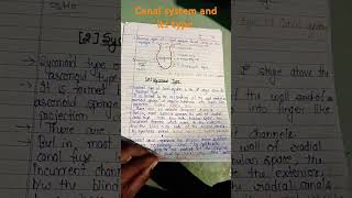 Canal system and its types neet2025 aiims biology impnotes youtubeshorts animalkingdom [upl. by Enia35]