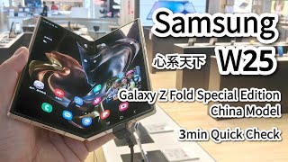 Samsung W25 Galaxy Z Fold Special Editon China Modelを3分でチェック [upl. by Aicilla]