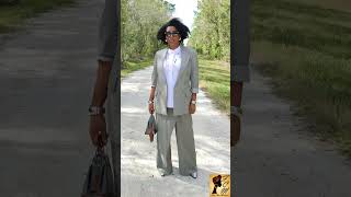 Style up a Grey Pantsuit ZARA Pants amp Boots with Thrifted Blazer amp Bag [upl. by Ahseenyt919]