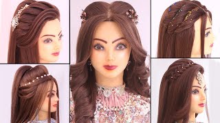 5 cute easy open hairstyle for Diwali l Bridal Hairstyles Kashees l Wedding Hairstyles Kashees [upl. by Eseila]