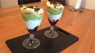 Verrine Avocat Crevettes Betterave  Recette Facile [upl. by Nesyla290]