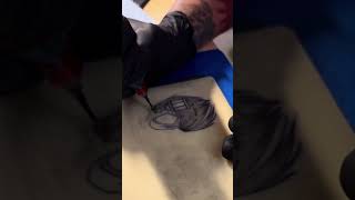 Tattooing Fake Skin tattoopractice fakeskin tattooartist beginner lantern tattooart artist [upl. by Imekawulo]